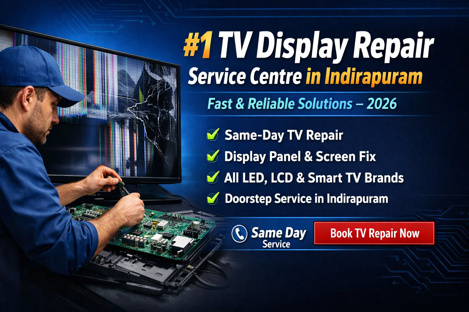 #1 TV Display Repair Service Centre in Indirapuram: Fast & Reliable Solutions – 2026