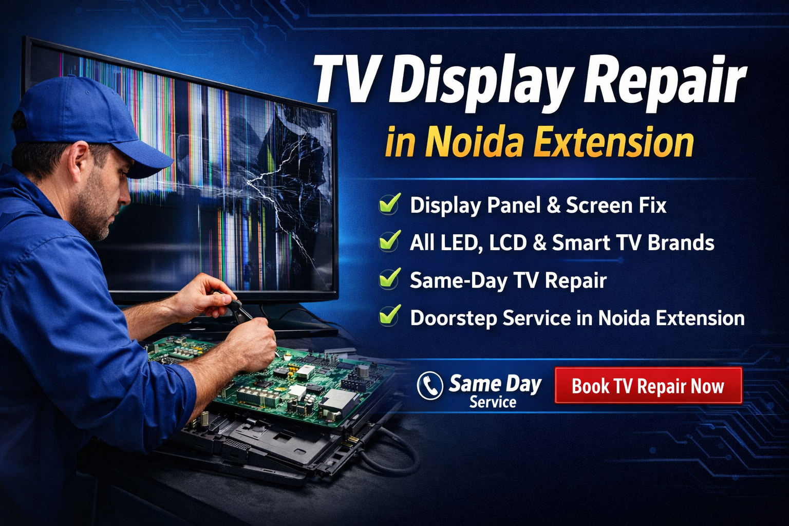 Get Professional Screen Solutions, TV Display Repair in Noida Extension in 2026