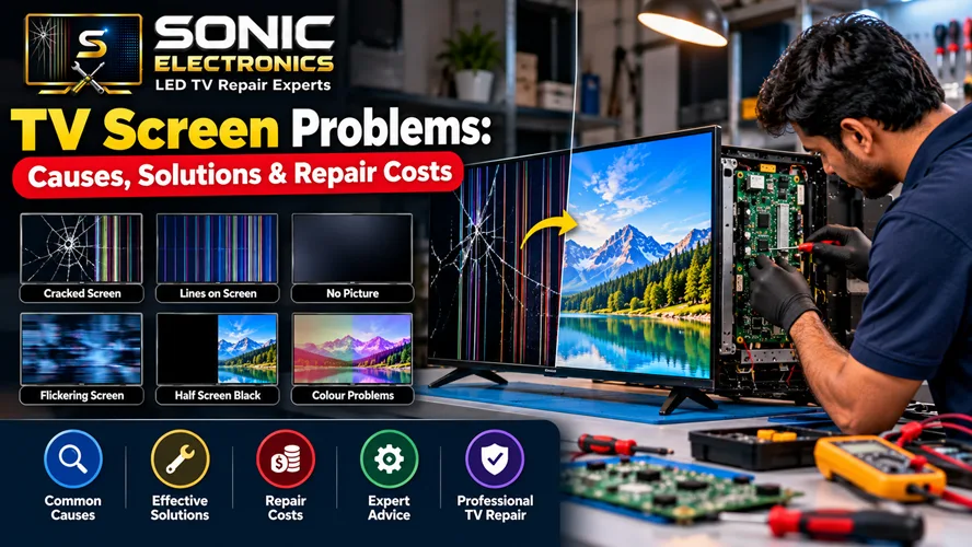 TV Screen Problems Causes, Solutions & Repair Costs