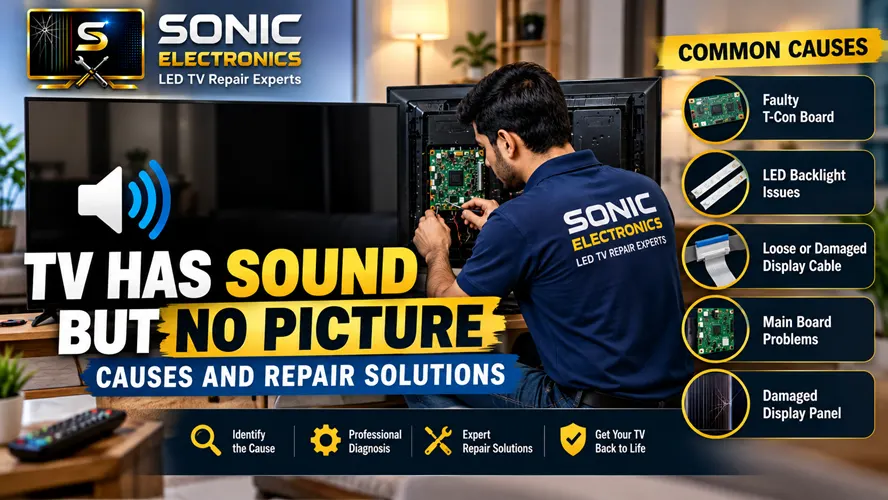 TV Has Sound but No Picture Causes and Repair Solutions